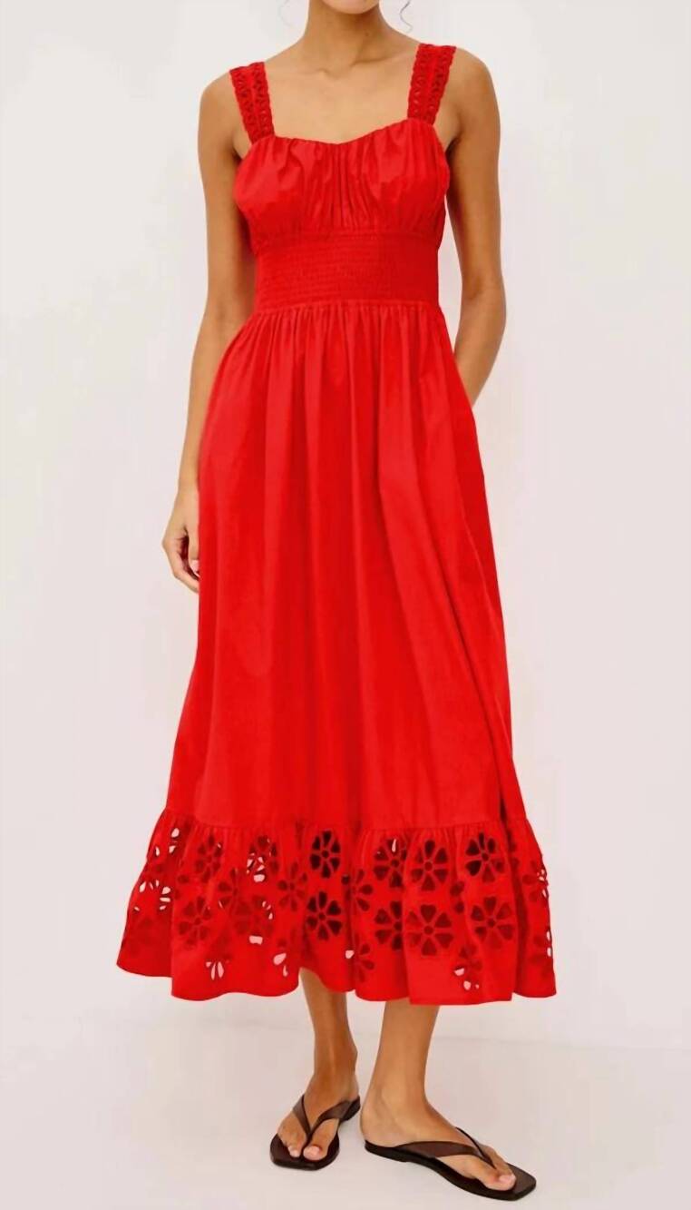 NEW RAILS moira midi dress in scarlet